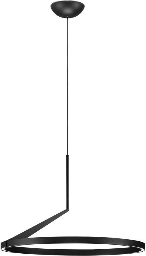 Matně černé hliníkové LED stmívatelné závěsné svítidlo ø 60 cm Tilia – Nova Luce Nova Luce