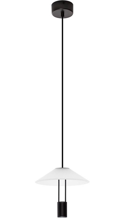 Matně černé hliníkové LED závěsné svítidlo se stínidlem z akrylového skla ø 22 cm Anafi – Nova Luce Nova Luce