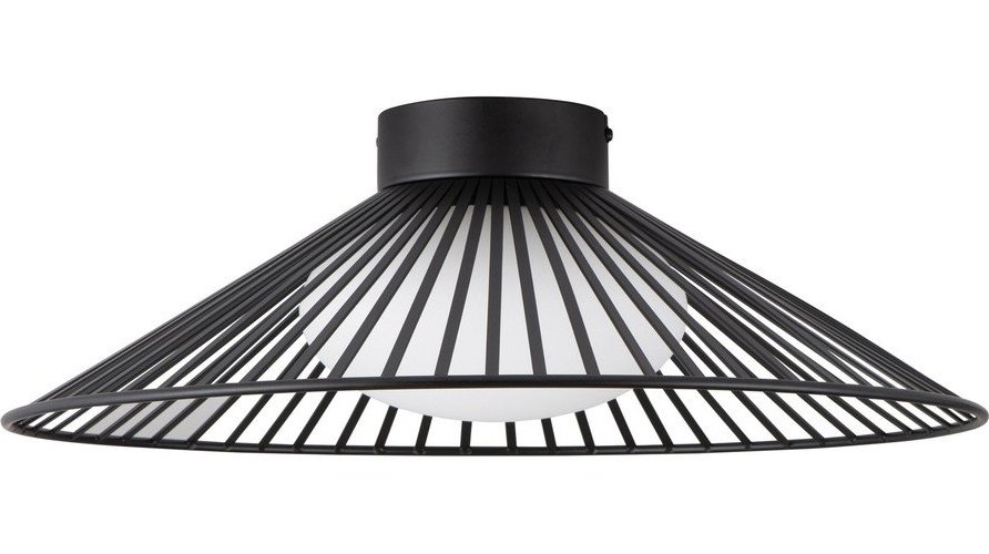 Matně černé kovové LED stropní svítidlo se skleněným stínidlem Brume – Nova Luce Nova Luce