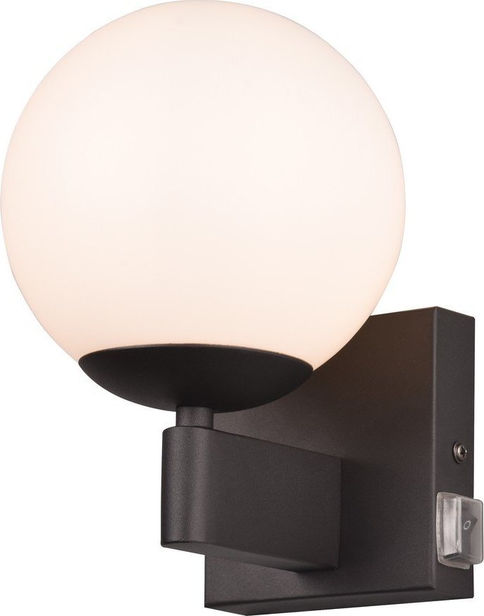 Matně černé nástěnné svítidlo ø 14 cm Kula – Trio TRIO