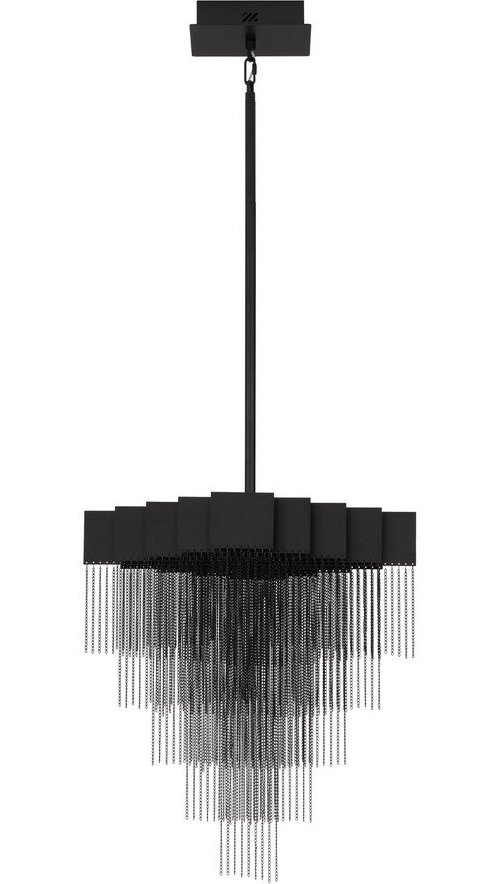 Matně černé ocelové LED stmívatelné závěsné svítidlo Revια – Nova Luce Nova Luce