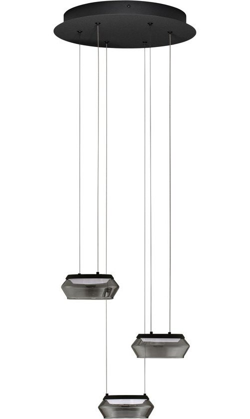 Matně černé skleněné LED stmívatelné závěsné svítidlo ø 35 cm Jailyn – Nova Luce Nova Luce