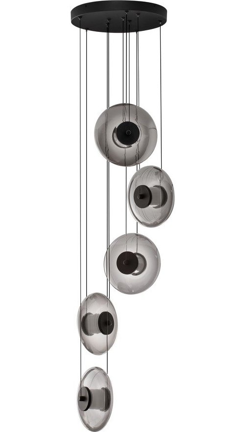 Matně černé skleněné LED stmívatelné závěsné svítidlo ø 40 cm Ballet – Nova Luce Nova Luce