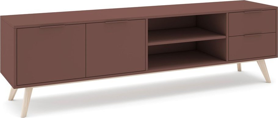 Matný TV stolek v terakotové barvě 180x53x40 cm Campus – Marckeric Marckeric