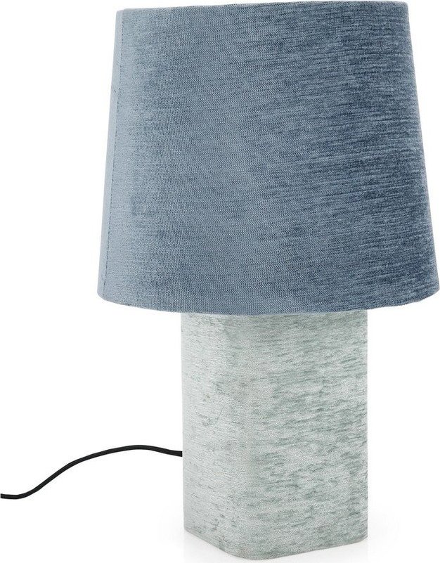 Modrá kovová stolní lampa s textilním stínidlem (výška 50 cm) Demra – Bizzotto Bizzotto