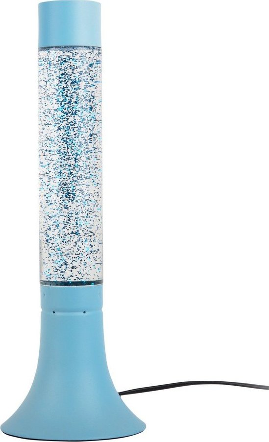 Modrá stolní lampa se skleněným stínidlem (výška 37