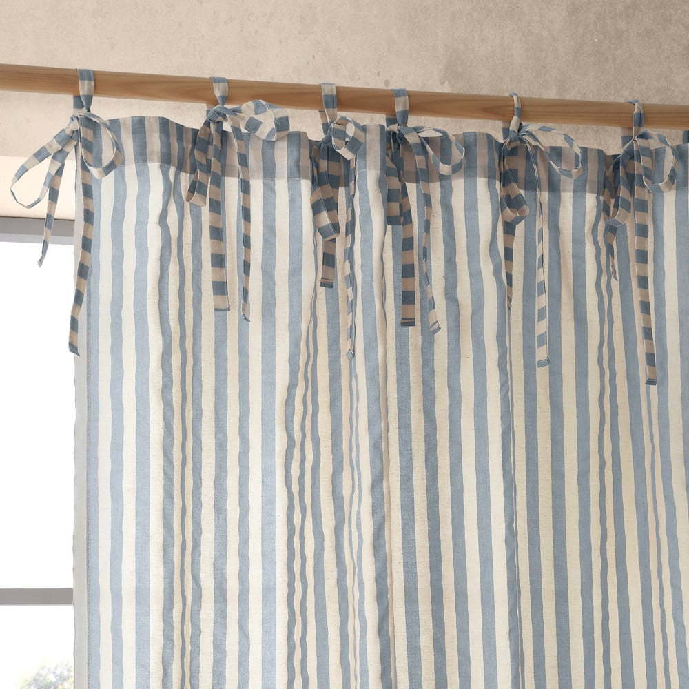 Modrá záclona 140x183 cm Zanzibar Stripe – Pineapple Elephant Pineapple Elephant