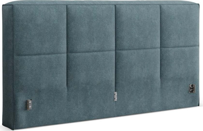 Modré čalouněné čelo postele 209x100 cm Darren – Micadoni Micadoni