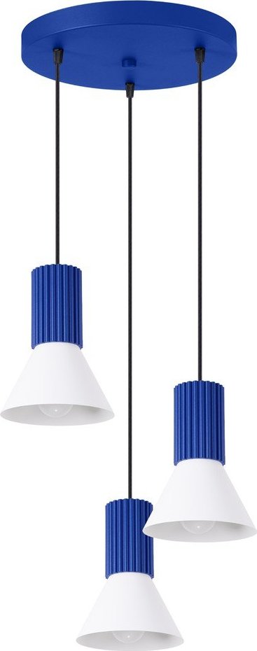 Modré kovové závěsné svítidlo ø 30 cm Niru – Sollux Sollux