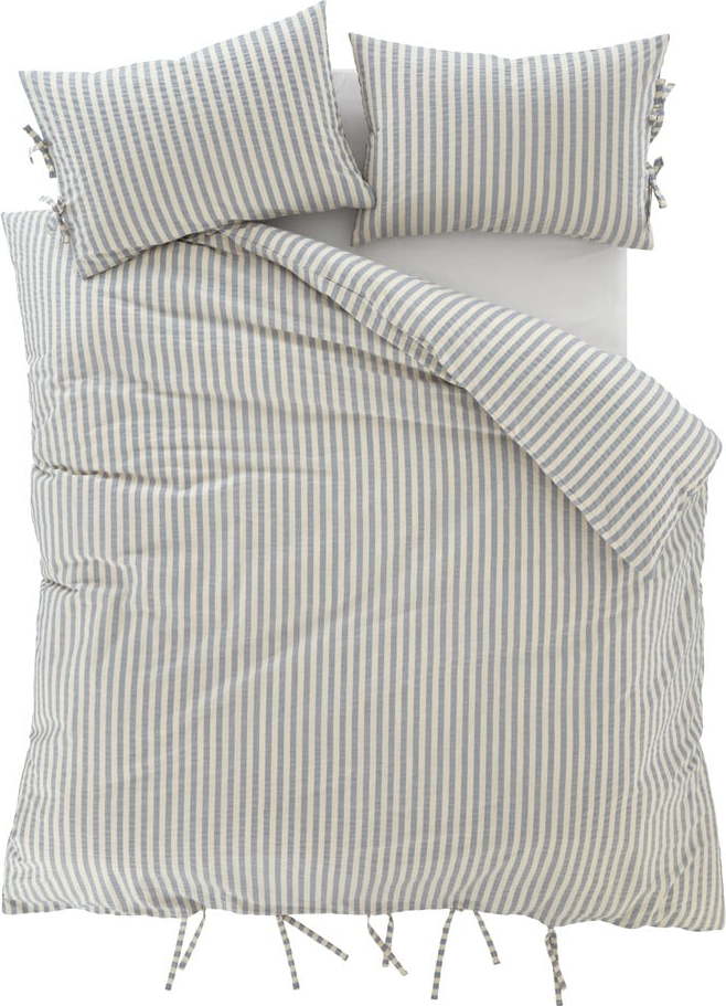 Modré povlečení na jednolůžko 135x200 cm Zanzibar Stripe – Pineapple Elephant Pineapple Elephant