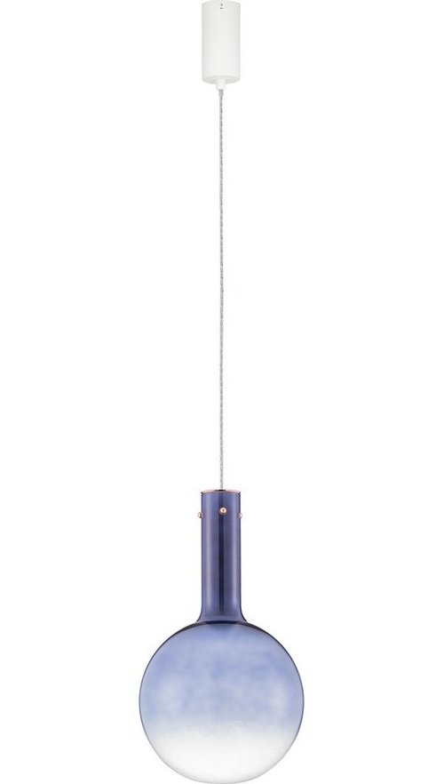 Modré skleněné LED stmívatelné závěsné svítidlo ø 25 cm Nostos – Nova Luce Nova Luce