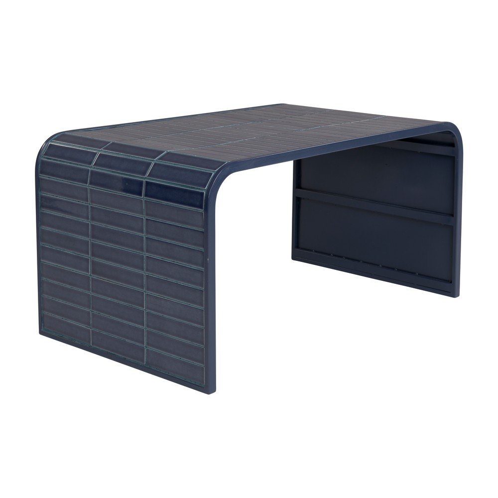 Modrý keramický konferenční stolek 47x80 cm Tiles – Zuiver Zuiver