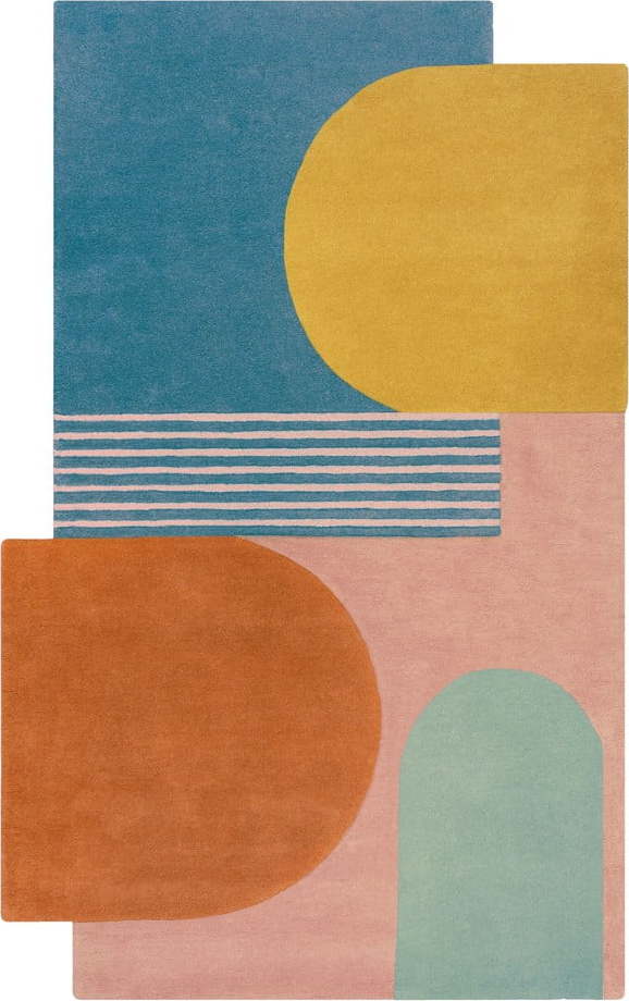 Modrý ručně tkaný vlněný koberec 200x290 cm Lozenge Bright Multi – Flair Rugs Flair Rugs