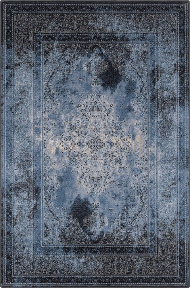 Modrý vlněný koberec 100x180 cm Difida – Agnella Agnella