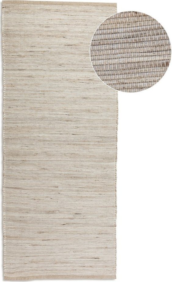 Oboustranný/ručně tkaný běhoun s příměsí juty ve světle přírodní barvě 80x200 cm Handloom – Hanse Home Hanse Home