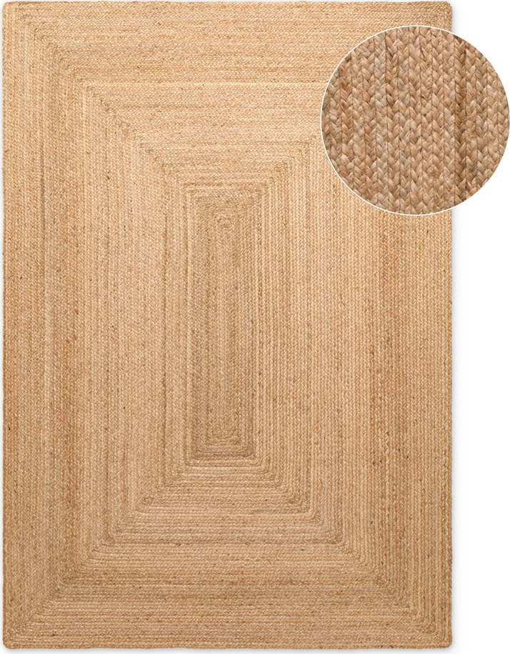 Oboustranný/ručně tkaný jutový koberec v přírodní barvě 200x300 cm Juno – Hanse Home Hanse Home