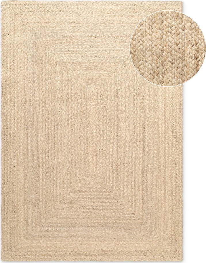 Oboustranný/ručně tkaný jutový koberec ve světle přírodní barvě 60x90 cm Juno – Hanse Home Hanse Home