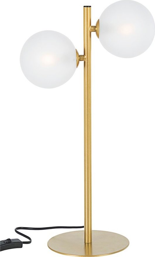 Ocelová stolní lampa ve zlaté barvě se skleněným stínidlem (výška 54 cm) Balls – Bizzotto Bizzotto