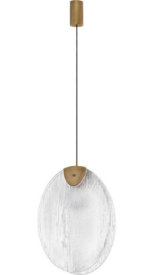 Ocelové LED závěsné svítidlo v mosazné barvě se skleněným stínidlem Shelina – Nova Luce Nova Luce