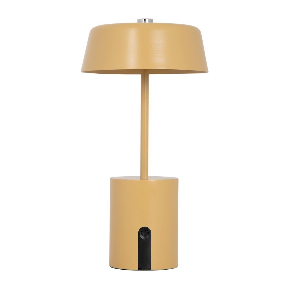 Okrově žlutá kovová LED stolní lampa (výška 22