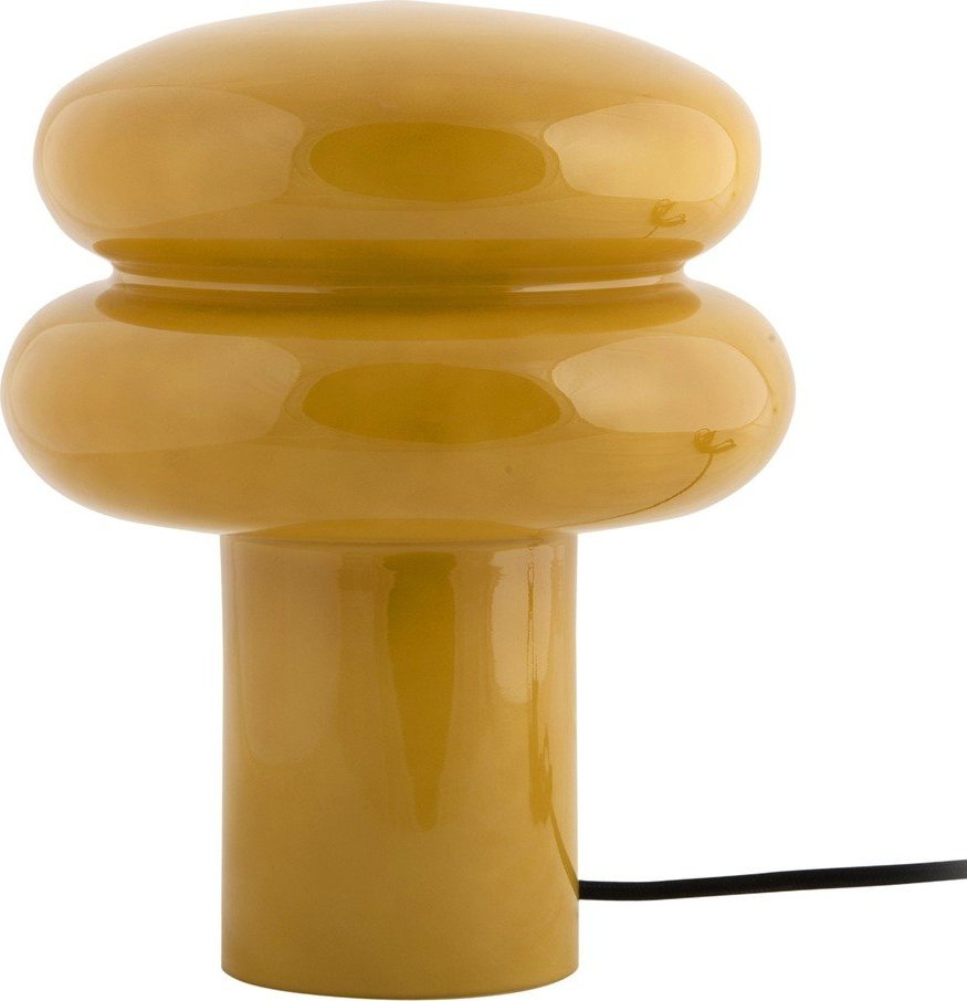 Okrově žlutá skleněná stolní lampa (výška 24 cm) Incesante – Leitmotiv Leitmotiv