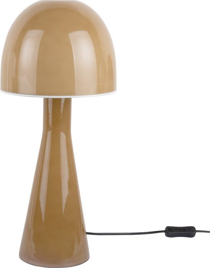 Okrově žlutá stolní lampa se skleněným stínidlem (výška 45 cm) Bombin – Leitmotiv Leitmotiv