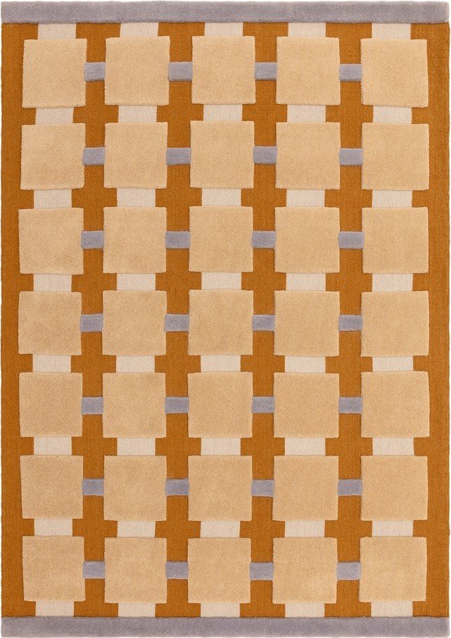 Okrově žlutý ručně tkaný koberec s příměsí vlny 160x230 cm Mallory – MADE Made