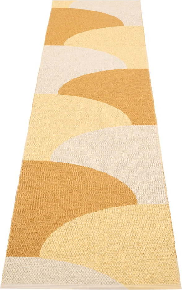 Okrově žlutý vnitřní a venkovní běhoun 70x270 cm Hill Ochre Pale Yellow – Pappelina Pappelina
