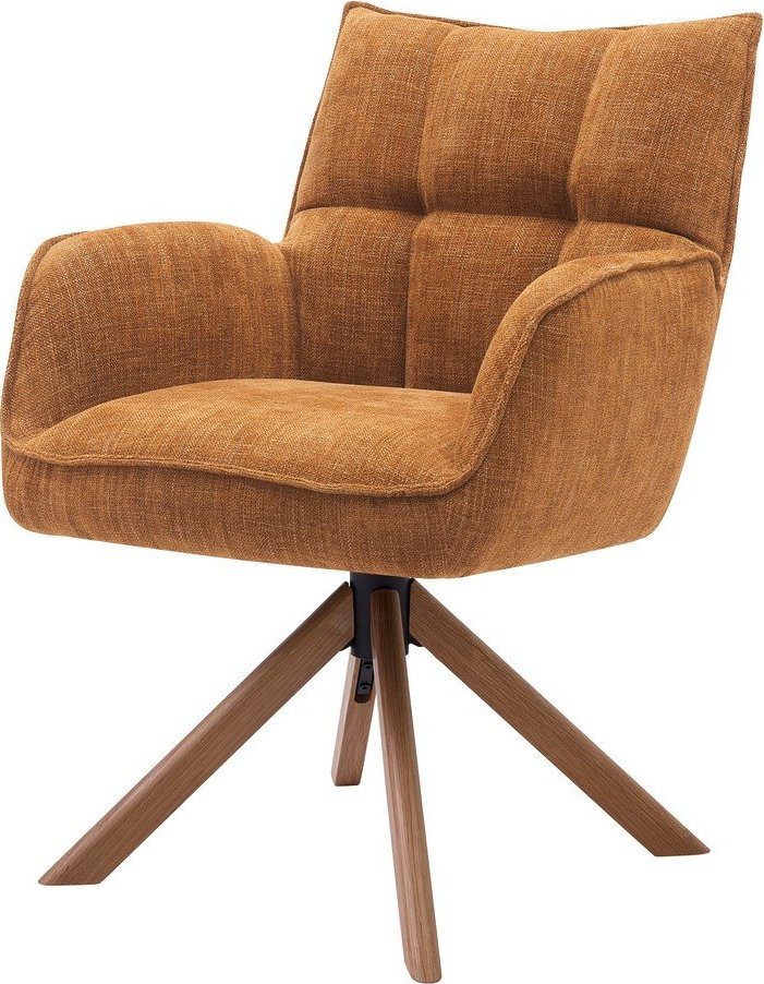 Oranžová čalouněná jídelní křesla v sadě 2 ks Marilla – Unique Furniture Unique Furniture