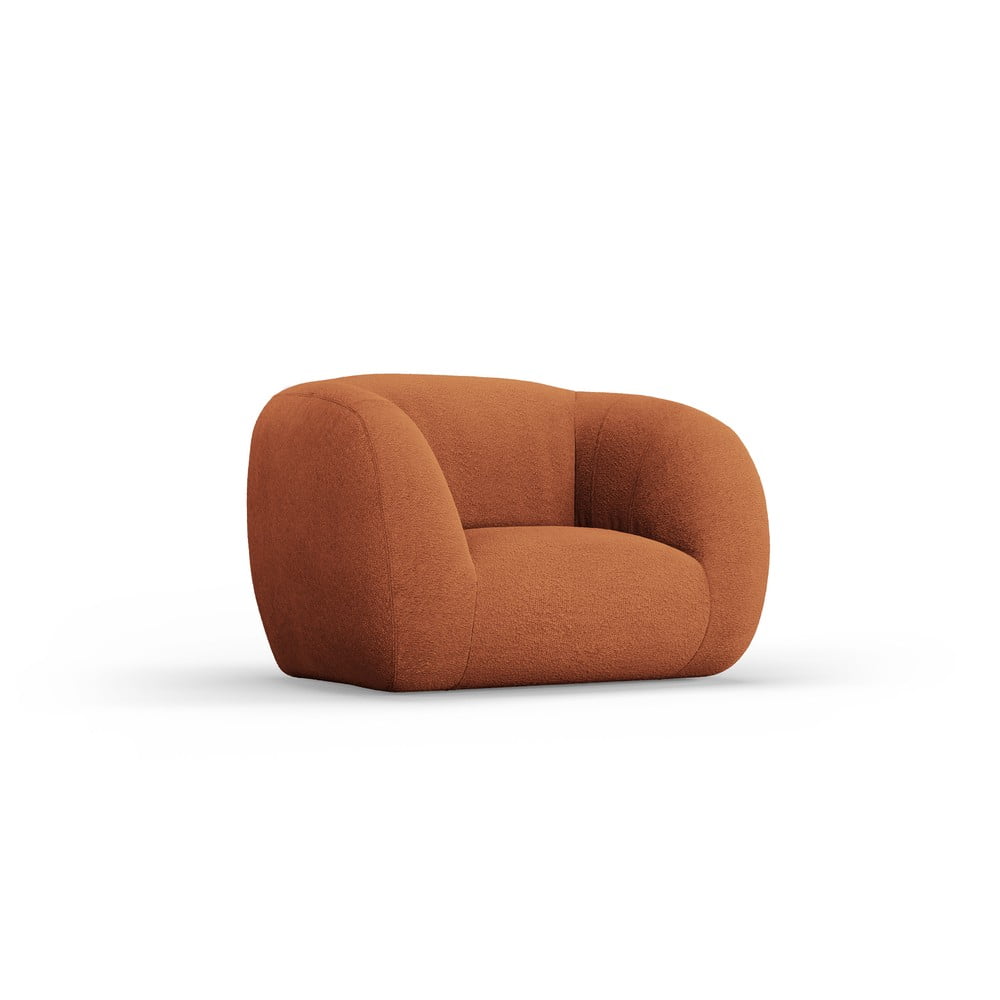 Oranžové křeslo z textilie bouclé Essen – Cosmopolitan Design Cosmopolitan design