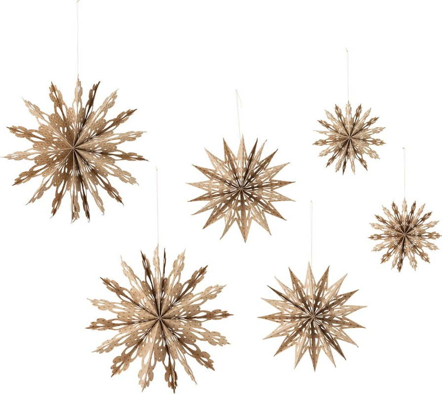 Papírové vánoční ozdoby v sadě 6 ks ø 30 cm Star – Bloomingville Bloomingville