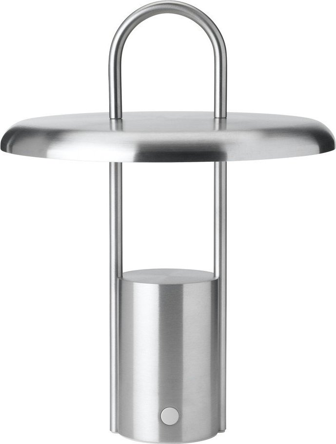 Plastová LED stmívatelná stolní lampa ve stříbrné barvě (výška 25 cm) Pier – Stelton STELTON
