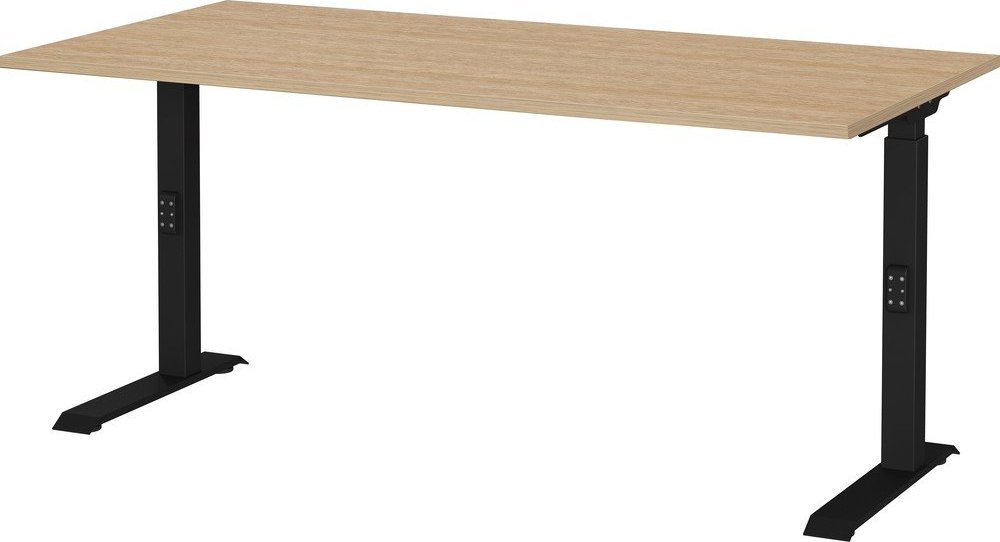 Polohovací pracovní stůl s deskou v dubovém dekoru 80x160 cm Lissabon – Germania Germania