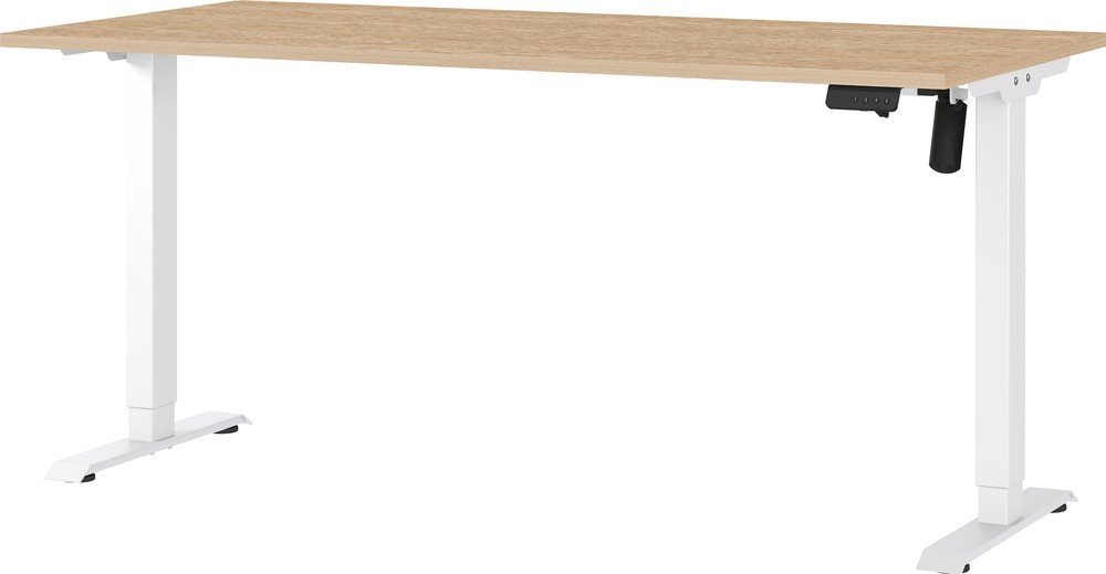 Polohovací pracovní stůl s elektricky nastavitelnou výškou s deskou v dubovém dekoru 80x160 cm Boras – Germania Germania