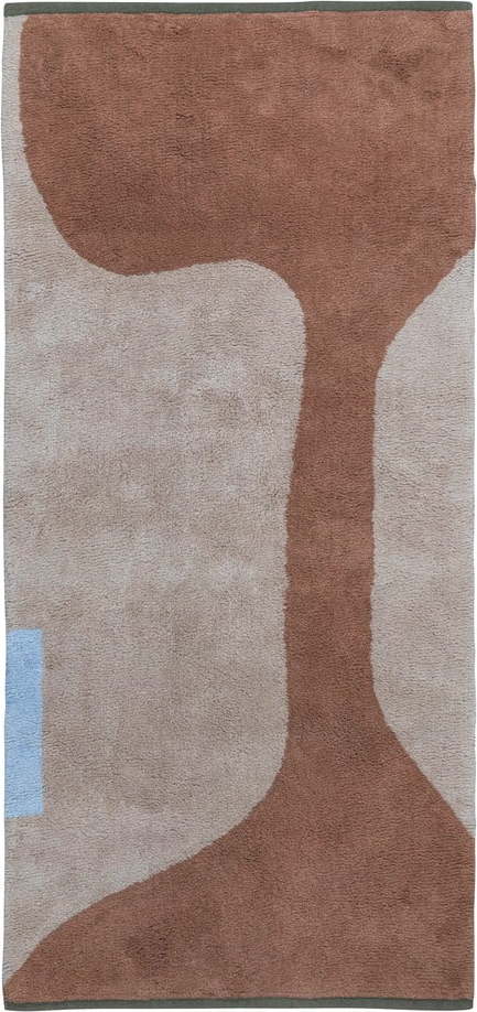 Pratelný bavlněný běhoun v cihlové a béžové barvě 70x150 cm Figura – Mette Ditmer Denmark Mette Ditmer Denmark