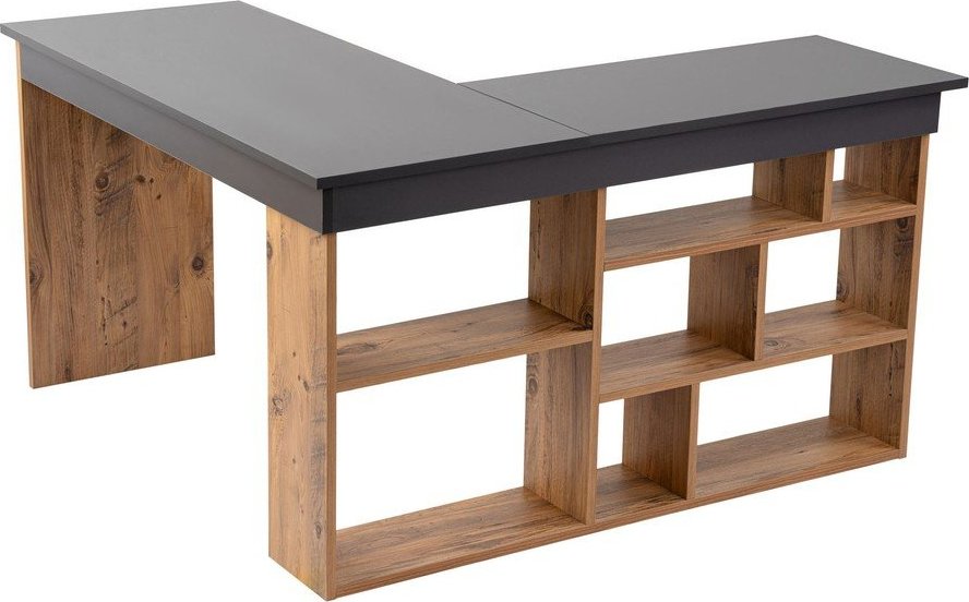 Rohový pracovní stůl v dekoru borovice 120x130 cm Vesper – Kalune Design Kalune Design