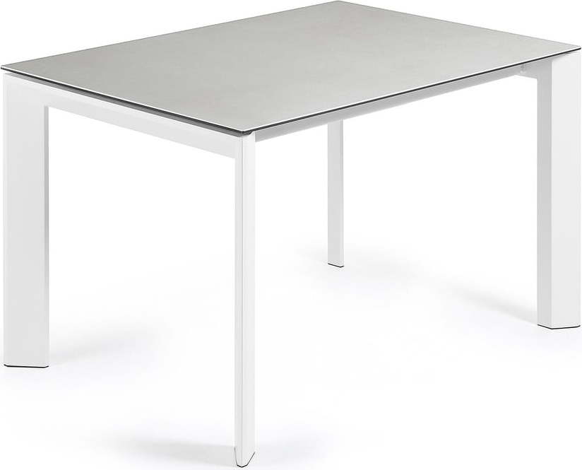 Rozkládací jídelní stůl s přídavnou deskou s keramickou deskou 80x120 cm Axis Hydra Plomo – Kave Home Kave Home