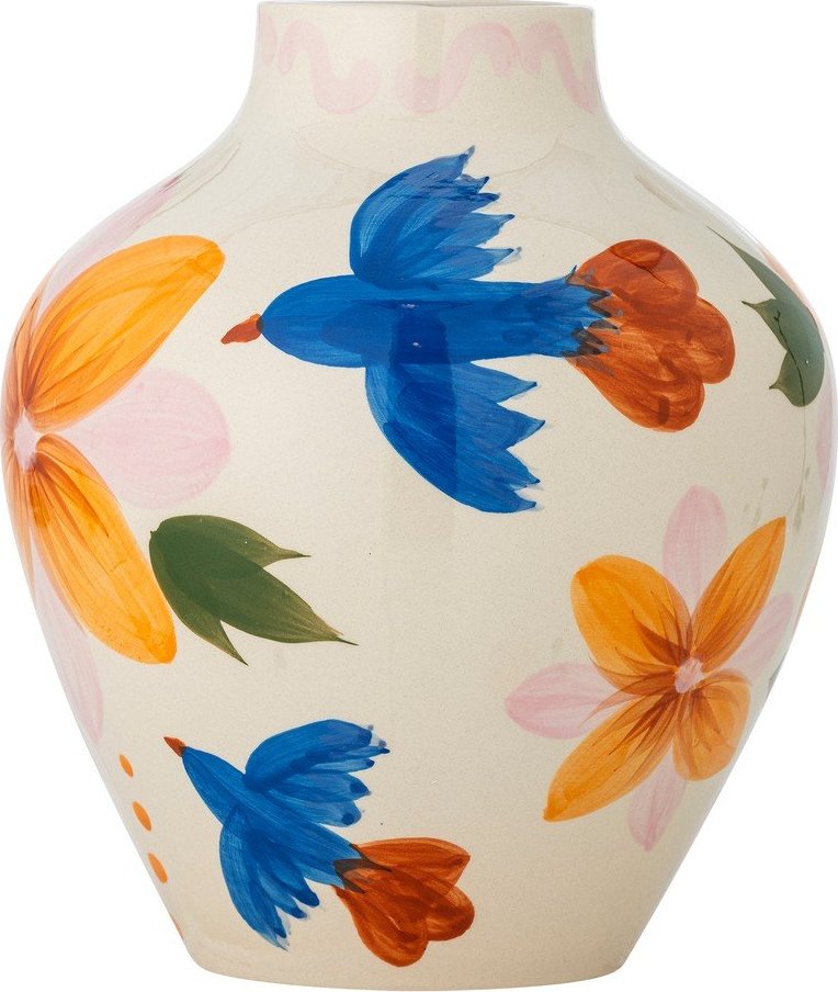 Ručně malovaná váza z kameniny (výška 27 cm) Maricala – Bloomingville Bloomingville