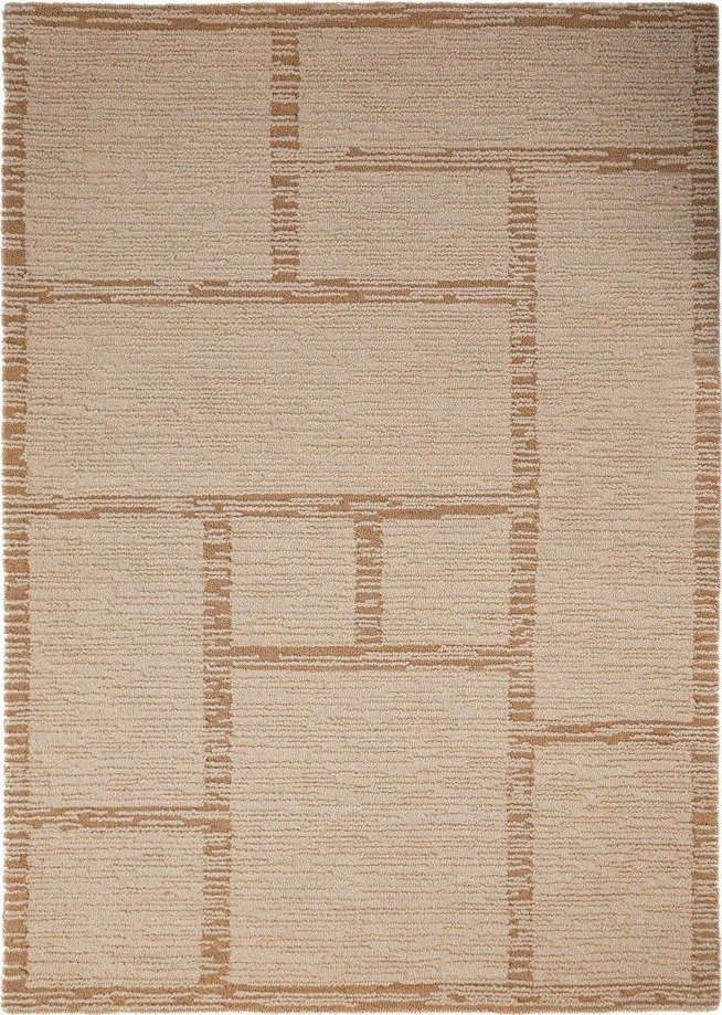 Ručně tkaný vlněný koberec v přírodní barvě 140x200 cm Harris Modula Wool – Flair Rugs Flair Rugs