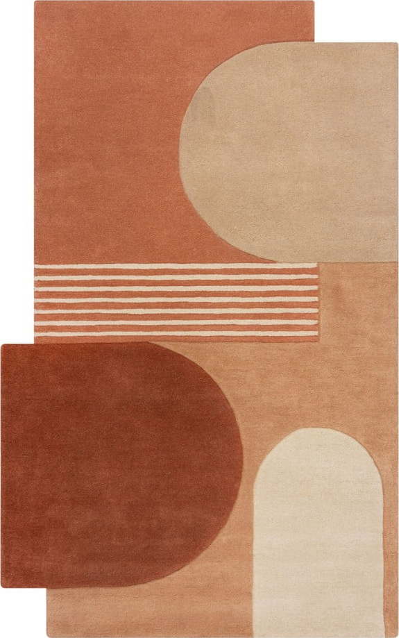 Ručně tkaný vlněný koberec v terakotové barvě 150x240 cm Lozenge Terracotta – Flair Rugs Flair Rugs