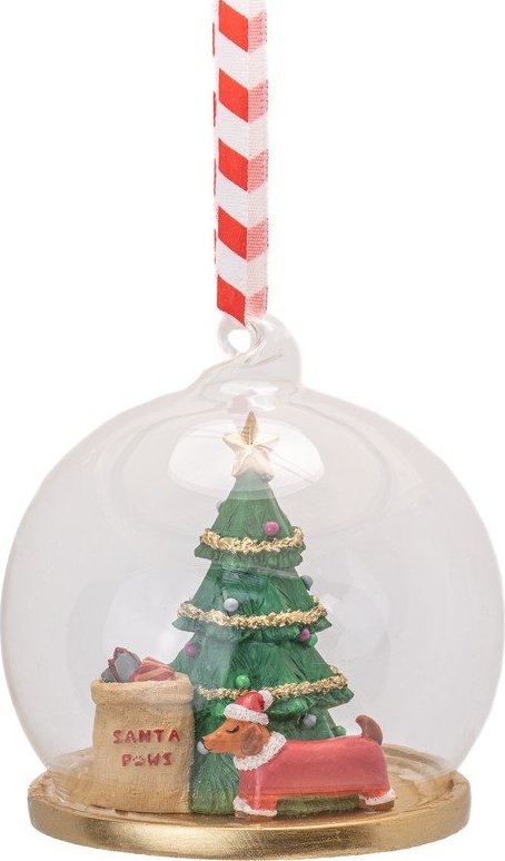 Ručně vyrobené vánoční koule v sadě z polyresinu ø 7 cm Santa Paws – Sass & Belle Sass & Belle