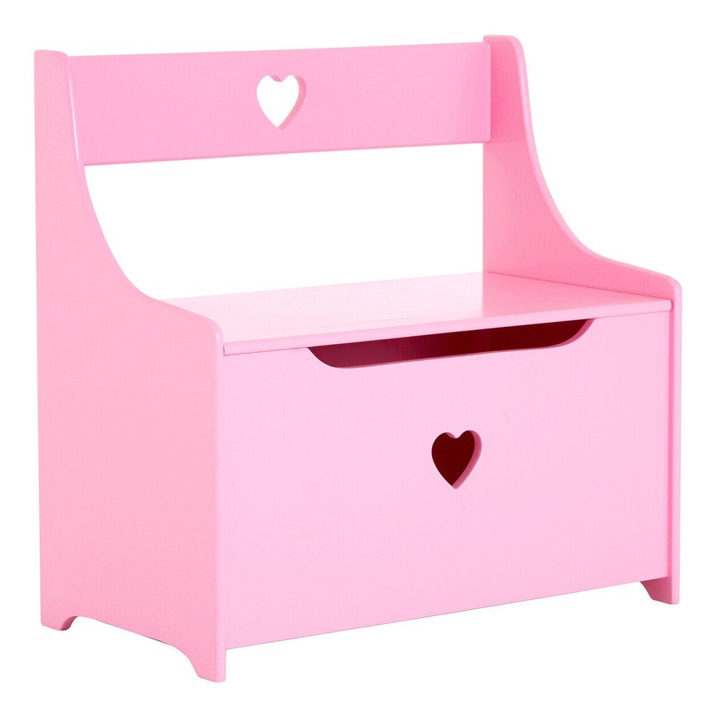 Růžová dětská skříňka s lavicí 60x62x34 cm Pink Heart – Premier Housewares Premier Housewares