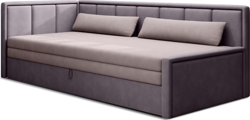 Růžová žinylková rozkládací/s úložným prostorem pohovka 214 cm Fulgeo – ELTAP ELTAP
