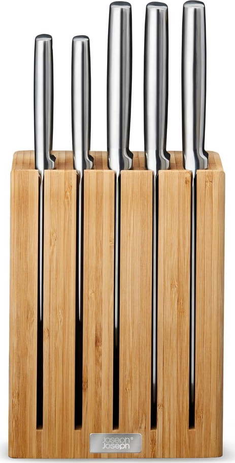 Sada nožů se stojanem 5 ks z nerezové oceli Elevate Bamboo – Joseph Joseph Joseph joseph