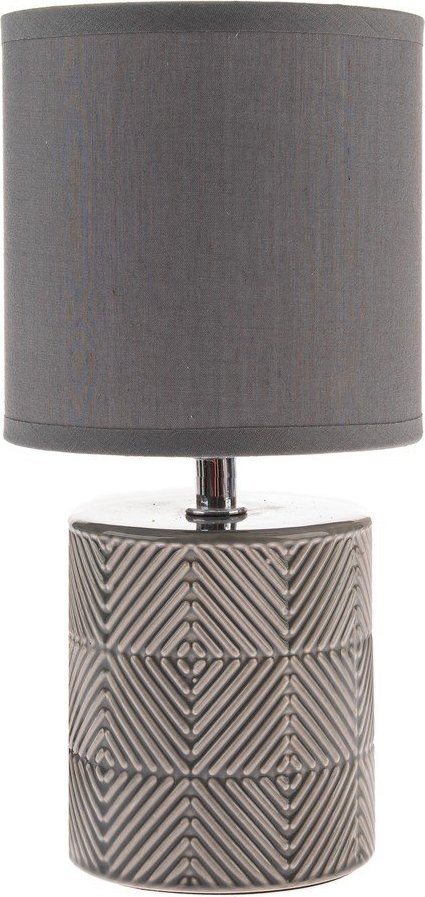 Šedá keramická stolní lampa s textilním stínidlem (výška 27 cm) Anita – Dakls Dakls
