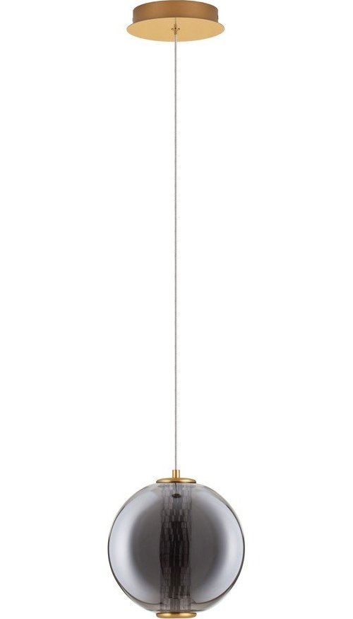 Šedé kovové LED závěsné svítidlo se skleněným stínidlem ø 22 cm Navi – Nova Luce Nova Luce