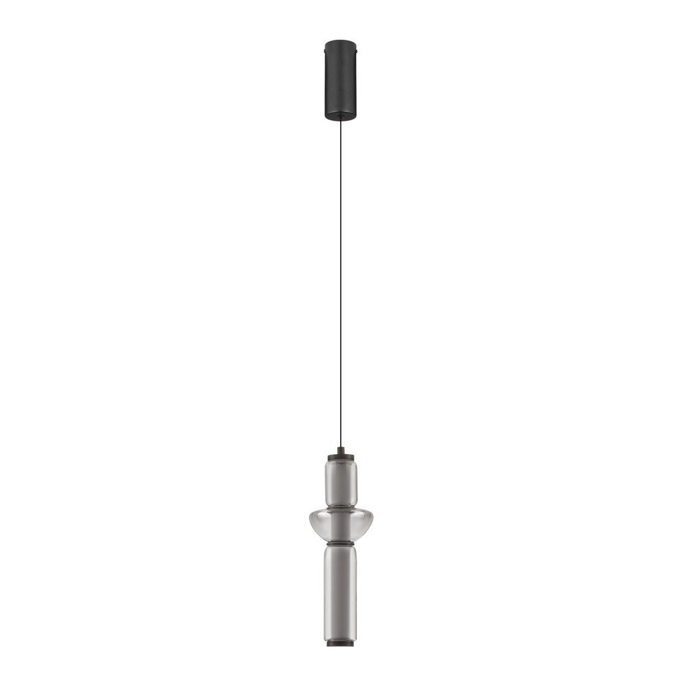 Šedé skleněné LED stmívatelné závěsné svítidlo ø 12 cm Ulon – Nova Luce Nova Luce