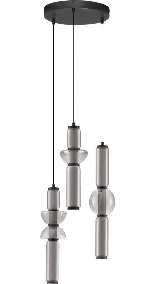 Šedé skleněné LED stmívatelné závěsné svítidlo ø 38 cm Ulon – Nova Luce Nova Luce