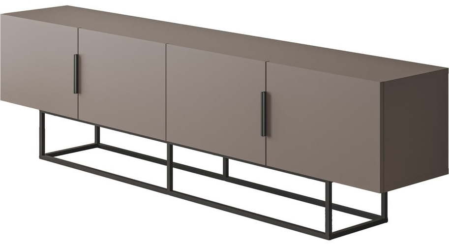 Šedo-béžový TV stolek 200x55 cm Titan – Marckeric Marckeric
