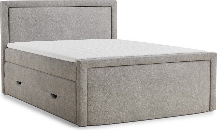 Šedobéžová boxspring postel s úložným prostorem 180x200 cm Fresco – Maison de Rêve Maison de Reve